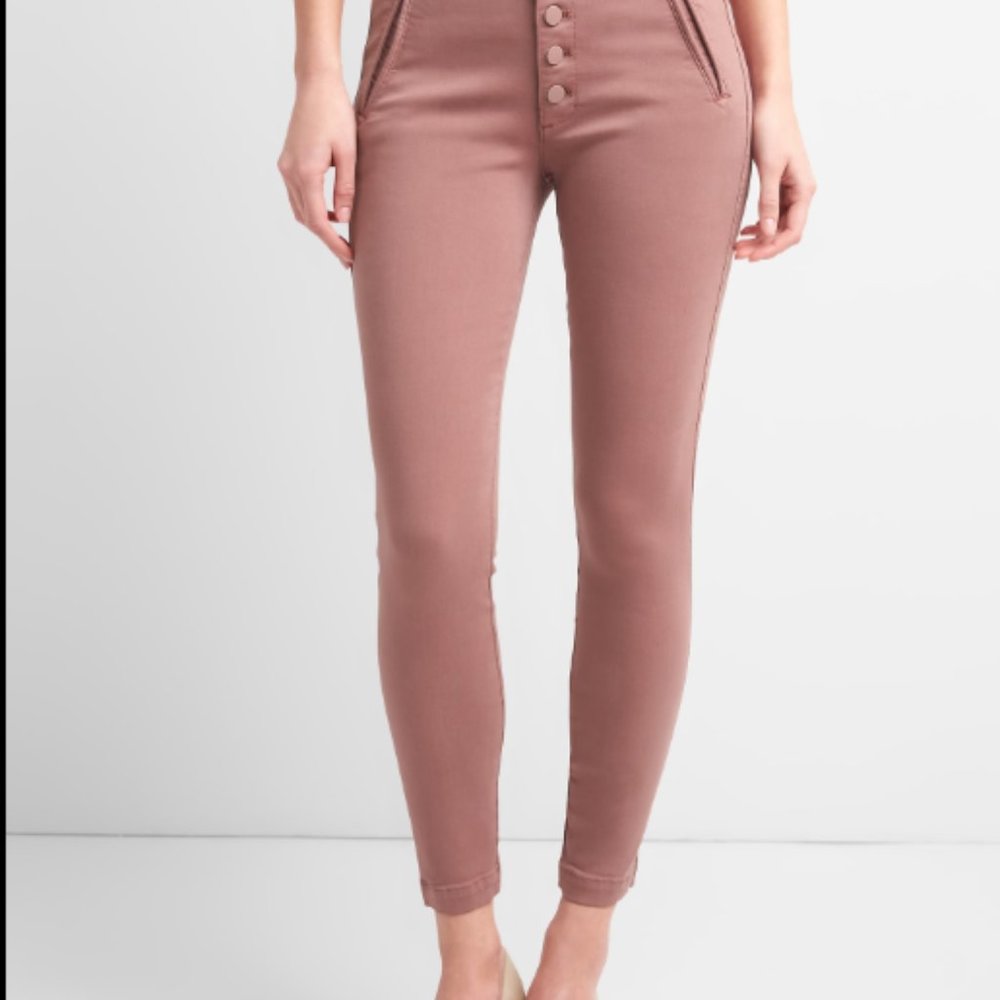 GAP's Women - Skinny Ankle Pants with Exposed Button-Fly- Size 4